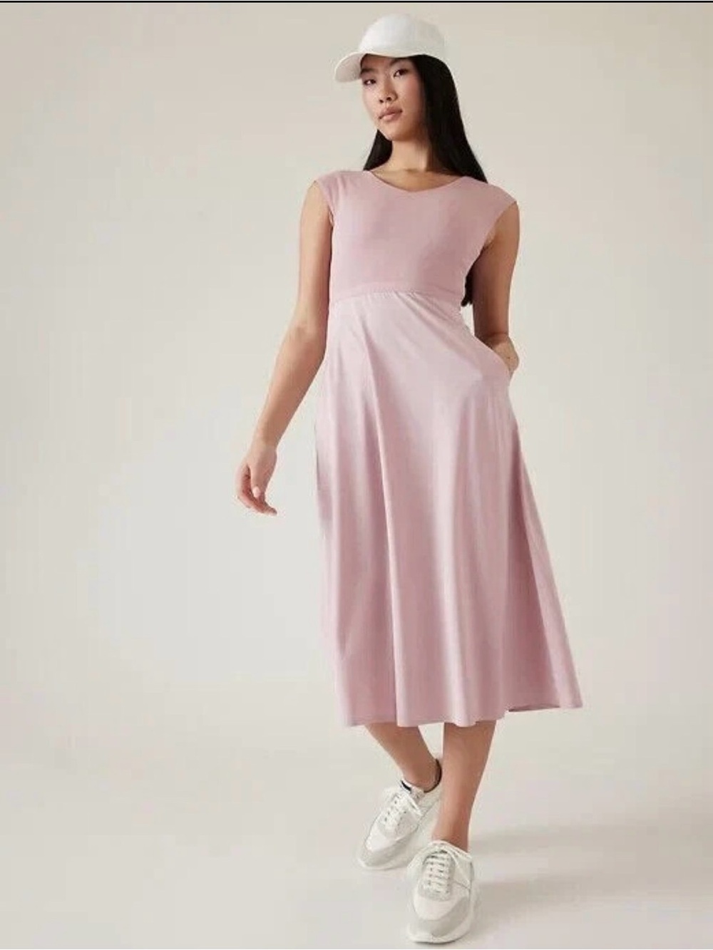 Women's Athleta Ryder Midi Dress - Mauve - Size S